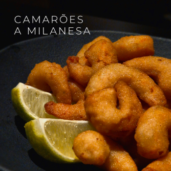 camarões a milanesa